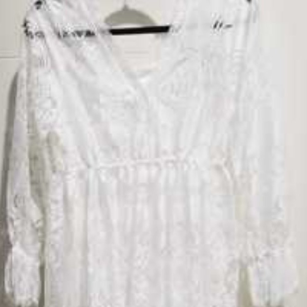 Boho Beauty All over Lace Flounce Sleeve maxi Dress - Picture 10 of 16